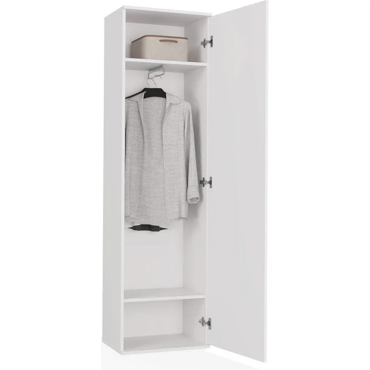TOPESHOP GARDEROBENSCHRANK DUO Eiche Spiegel 180x50x35 (H 180 x T 35 x B 50 cm)