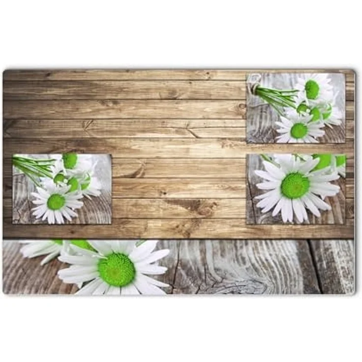 matches21 HOME & HOBBY Platzset Tischset Margeriten. Blumen Tischunterlage Tischdeko, (12-St), modernes Esstisch Platzdeckchen als abwaschbarer Tischuntersetzer – Bild 3