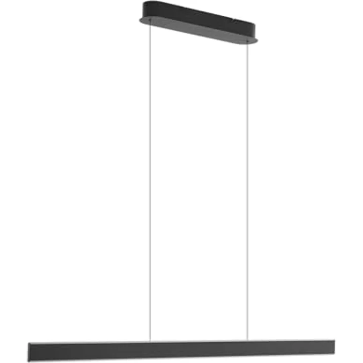 LUCANDE LED-Hängeleuchte Philine, 121 cm, dimmbar in drei Stufen, schwarz Eisen – Bild 1