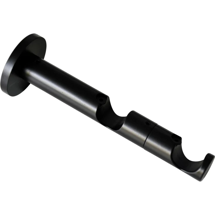 Gardinia Doppel-Kombiträger Chicago für Ø 20 mm offen schwarz-matt 8 cm - 6 cm – Bild 1