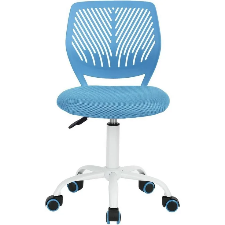 Schreibtischstuhl Verstellbarer drehbarer Bürostuhl Ergonomisch Stoffsitz Blau