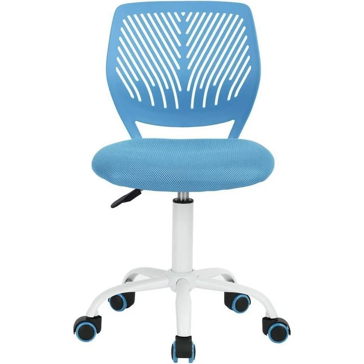 Schreibtischstuhl Verstellbarer drehbarer Bürostuhl Ergonomisch Stoffsitz Blau – Bild 1