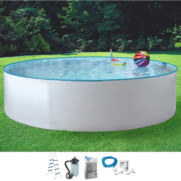 KONIFERA Rundpool KENO (Set, 5-tlg), inkl. hochwertigem Zubehör, Tiefe 110 cm, in versch. Größen