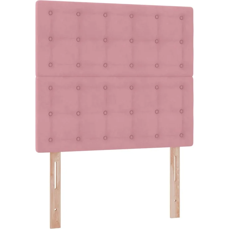 vidaXL LED-Speicherbett mit Matratze Rosa 90 x 200 cm Samt 3372764 – Bild 10