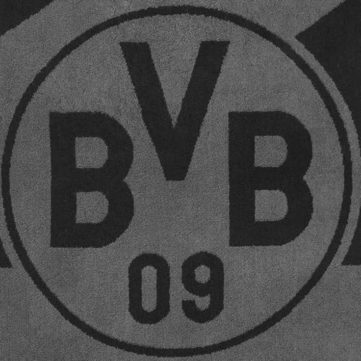 BVB Handtuch BVB Duschtuch grau/schwarz 70x140 cm, Baumwolle (Packung, 1-St) – Bild 3