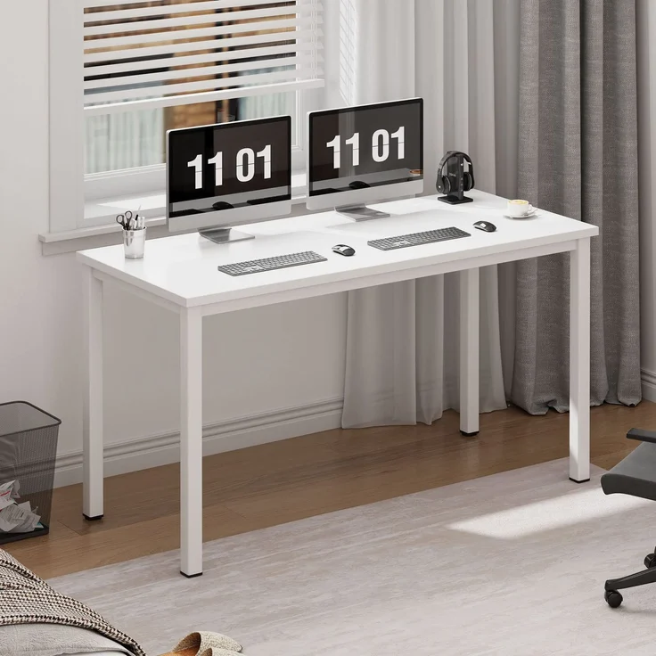 SogesHome PC Schreibtisch Computertisch 100 x 60 x 75 cm Büro Workstation für Home Office Verwenden Schreibtisch, Esstisch Konferenztisch AC3DW-100-SH – Bild 1