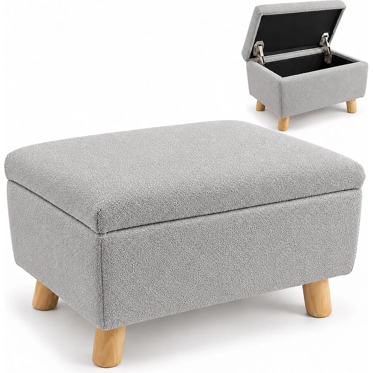 Relaxdays Fußhocker mit Stauraum – Bild 1