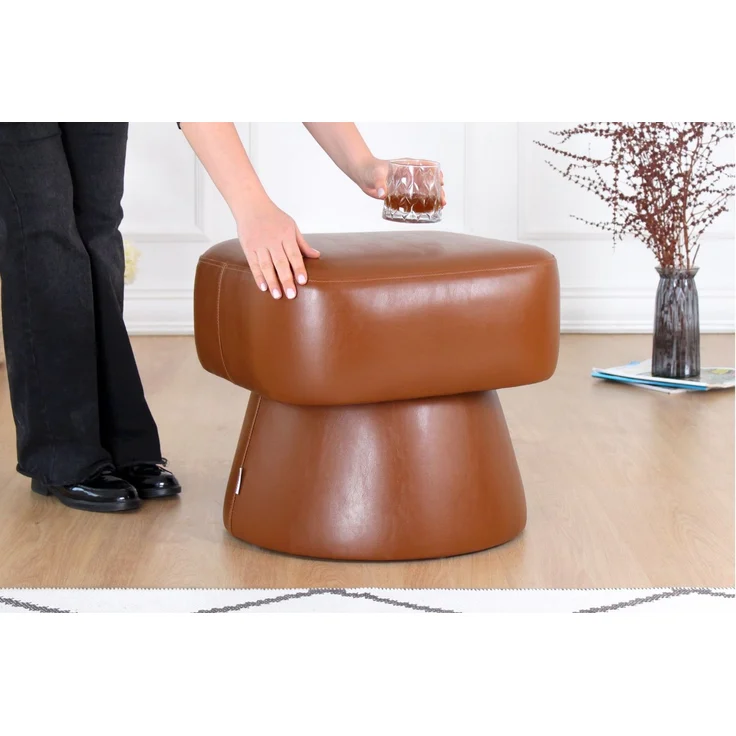 Hanah Home 'Loosca - Tan' Pouffe, Bräunen, 45 x 42 x 45 cm – Bild 2