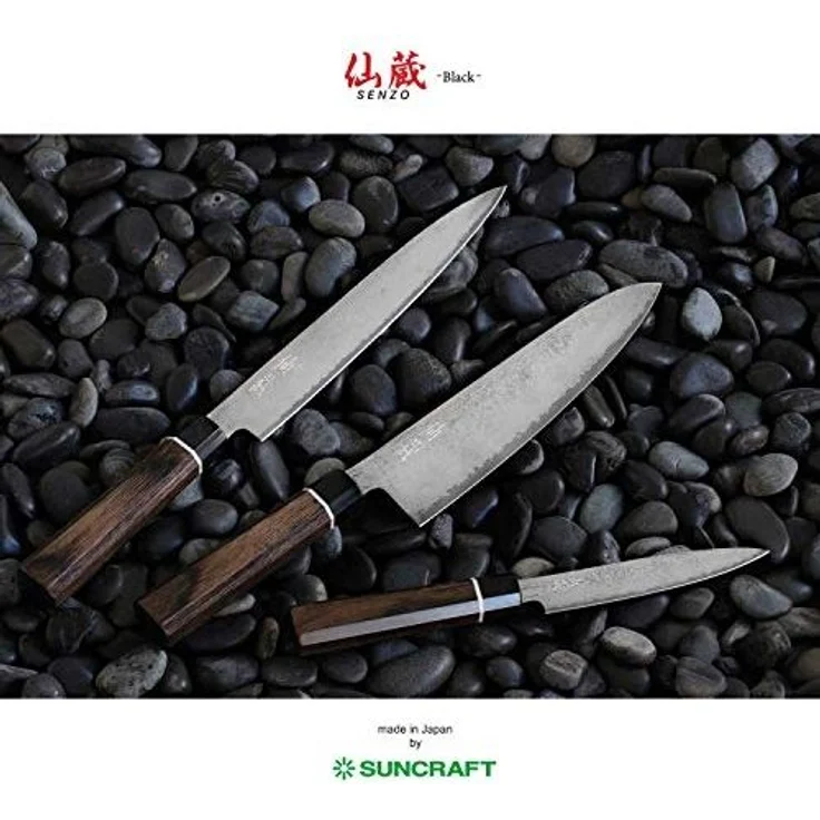 Senzo Black Damast Sashimimesser 21 cm BD-07 – Bild 4
