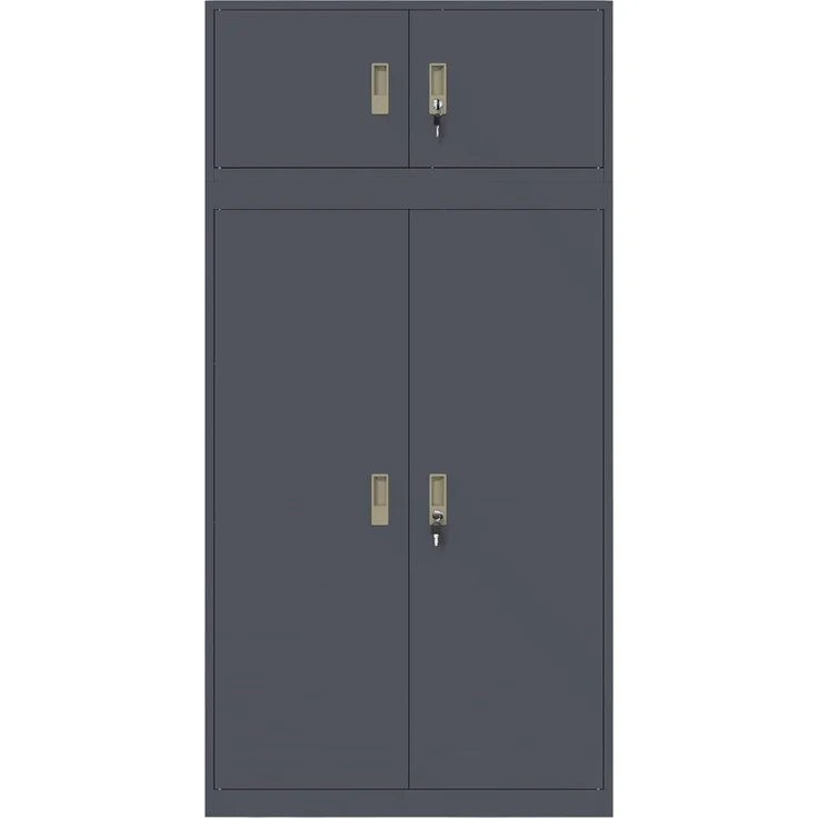 vidaXL Aufbewahrungsschrank 2 stk. Anthrazit 90 x 40 x 180 cm Stahl 3438653 – Bild 8