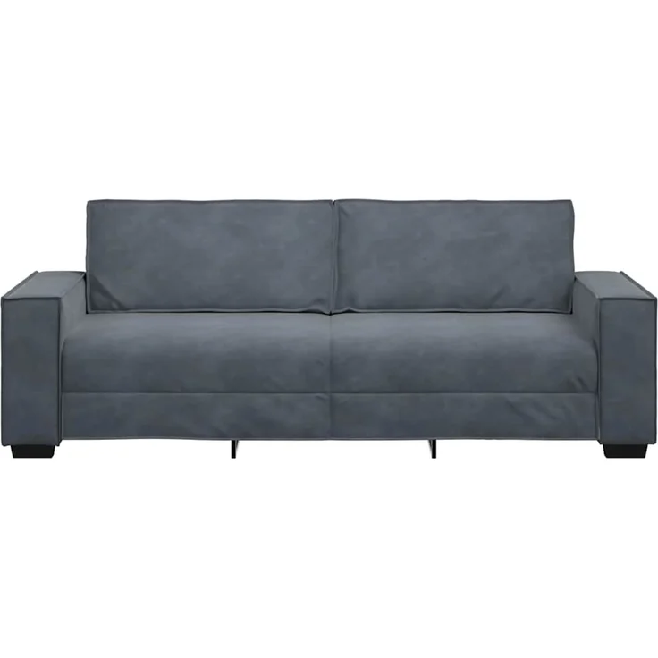 vidaXL 3-Sitzer-Sofa Dunkelgrau 220x78x84 cm Samt 4105031 – Bild 3