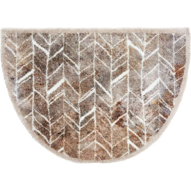 ASTRA Fußmatte Pure&Soft 018, halbrund, Höhe: 7 mm, Sauberlaufmatte, weiche Oberfläche, waschbar, rutschfest – Bild 1
