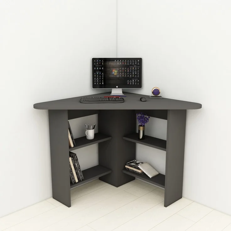 Skye Decor 'Corner - Anthracite' Schreibtisch, Anthrazit, 80 x 73,8 x 80 cm – Bild 3