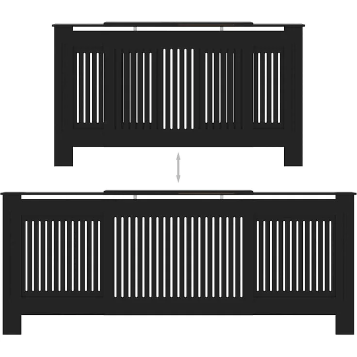 MDF Heizkörperverkleidung Landhausstil Schwarz 205 cm – Bild 6