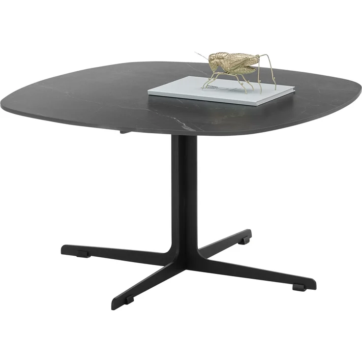 Couchtisch >Aiden< in anthrazit Steinoptik, schwarz - 80x45x80 (BxHxT) – Bild 2