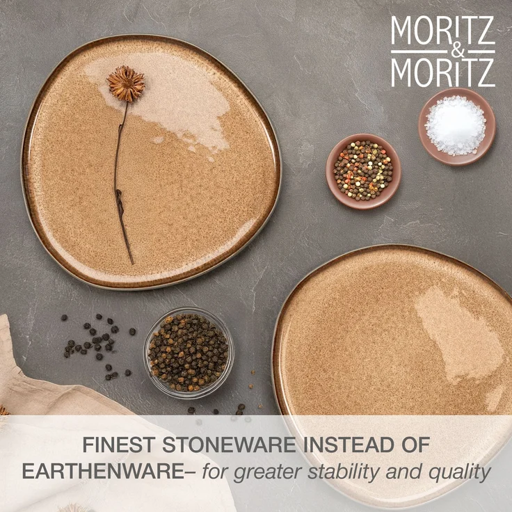 Moritz & Moritz ORGANIC Servierplatte 2er - Amber – Bild 9