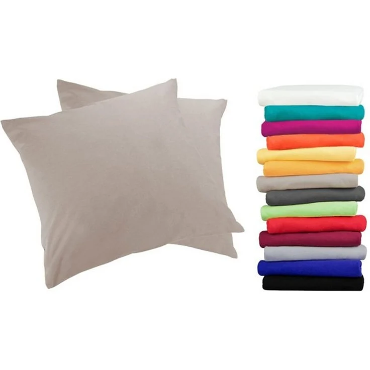 MOON Kissenbezug / Seitenschläferkissenbezug, 2er Pack, 100% Baumwolle, Linon, Taupe, 30x50 – Bild 4