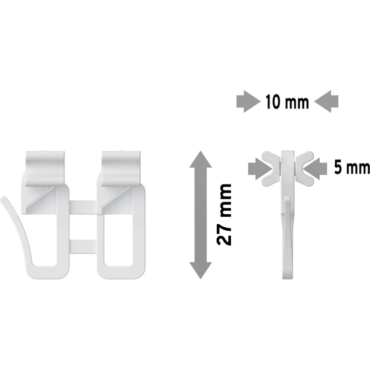 Schleuderwagen mit Faltengleiter für Innenläufe / Gardinenschienen mit Nutbreite 5,4 bis 6 mm, Packung 4 Stück – Bild 4