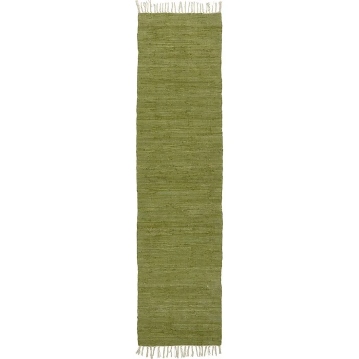 Ib Laursen - Teppich Läufer Wohnraum 60x250cm Baumwolle Grün 65031-22