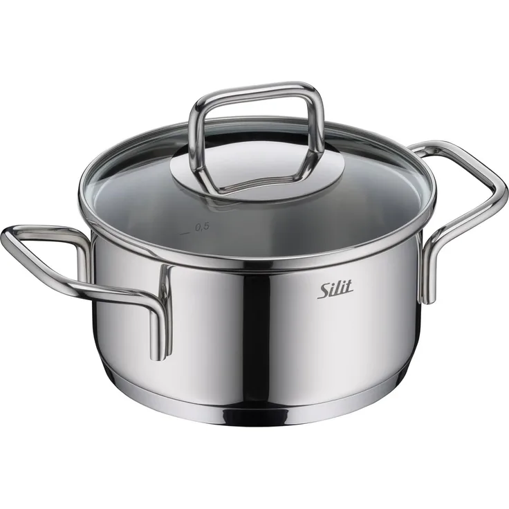 Silit Bratentopf Extra Cook, mit Glasdeckel, Edelstahl 18/10 (2-tlg), SiliTherm Universalboden, induktionsgeeignet, spülmaschinengeeignet