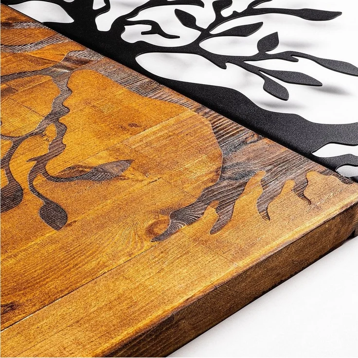 Wallity Wanddekoobjekt 50% WOOD (Thickness: 3 cm) / 50% METAL, 58 x 58 cm L1280 – Bild 3