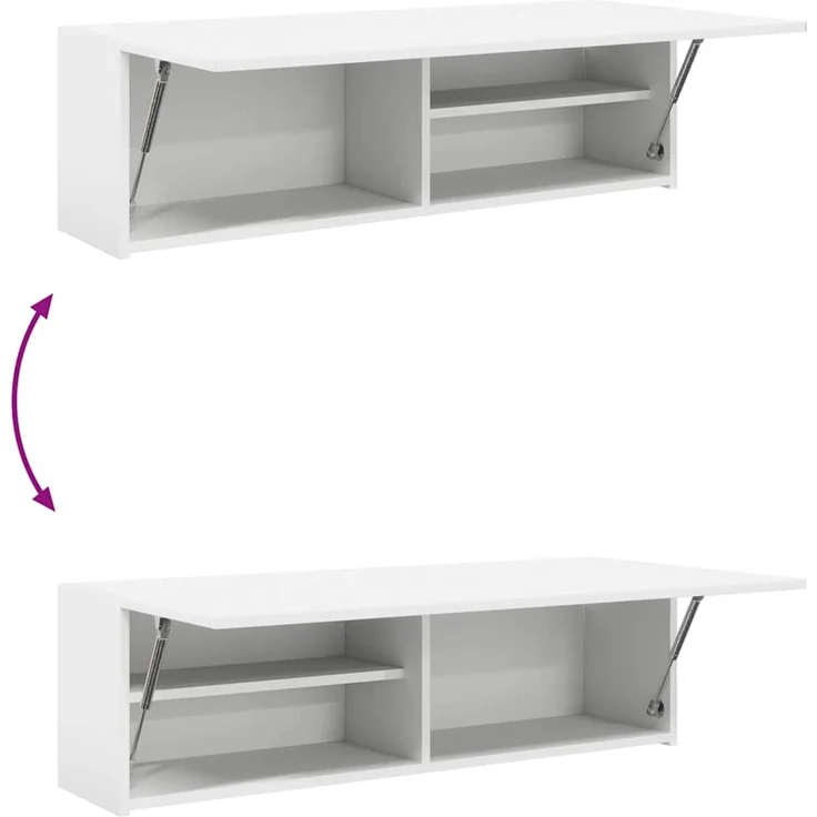vidaXL Bad-Wandschrank Weiß 100x25x30 cm Holzwerkstoff 860094 – Bild 8