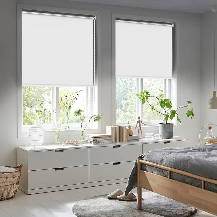 Verdunklungsrollo ohne Bohren Rollos für Fenster und Tür 110x160 cm Weiß Thermo Rollo Klemmfix Verdunkelungsrollo Seitenzugrollo Fensterrollo Lichtblick Sicht-und Sonnenschutz Wand-und Deckenmontag – Bild 8