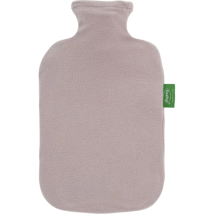Wärmflasche mit Flauschbezug Vliesbezug Fleecebezug 2L Taupe Fashy 67405-25 – Bild 1