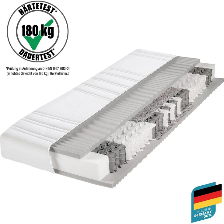 Taschenfederkernmatratze BodyMax, Beco, 22 cm hoch, komfortable Matratze in 90x200, 140x200 cm und weiteren Größen – Bild 1