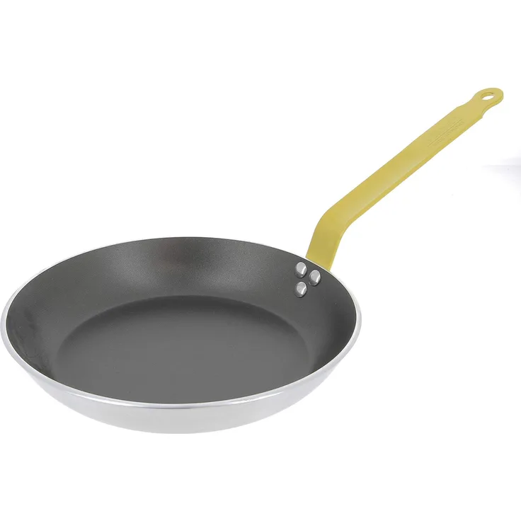 CHOC RESTO INDUCTION Round Non-stick Aluminum Fry Pan 5 mm Thick 11-Inch Yellow Handle