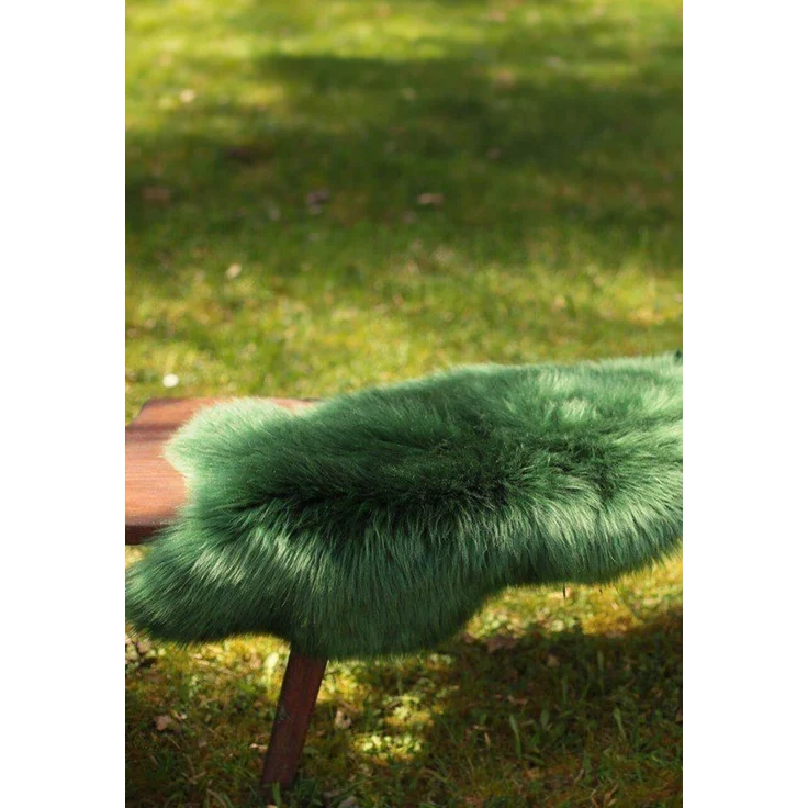 Lammfell Merino Moosgrün Größe: 90-100 – Bild 6
