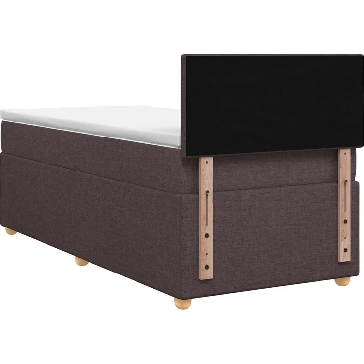 vidaXL Boxspringbett mit Matratze Dunkelbraun 90 x 190 cm Stoff 3450849 – Bild 8