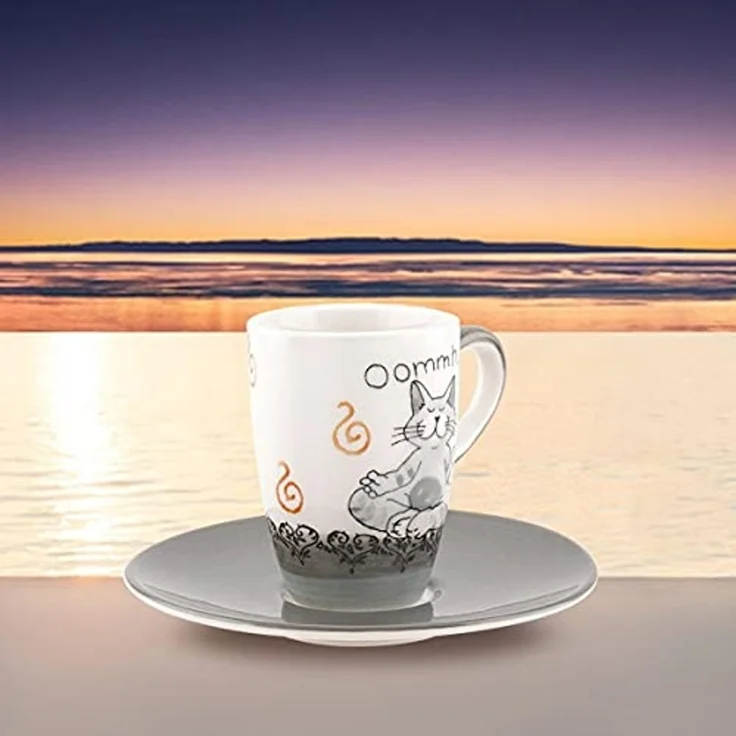 Mila Espressotasse Mila Keramik Espresso-Tasse mit Untere Oommh Katze Pure, Keramik – Bild 5
