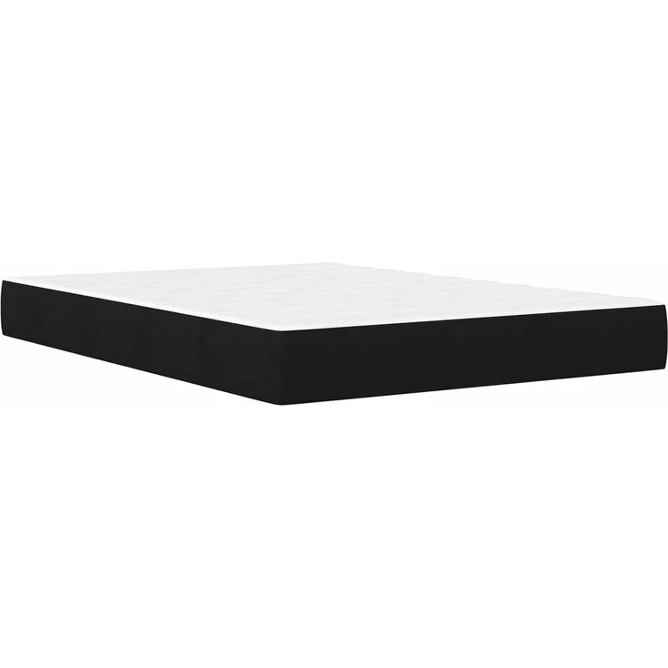 vidaXL Bettgestell mit Matratze Schwarz 120 x 190 cm Polyester 3414726 – Bild 5