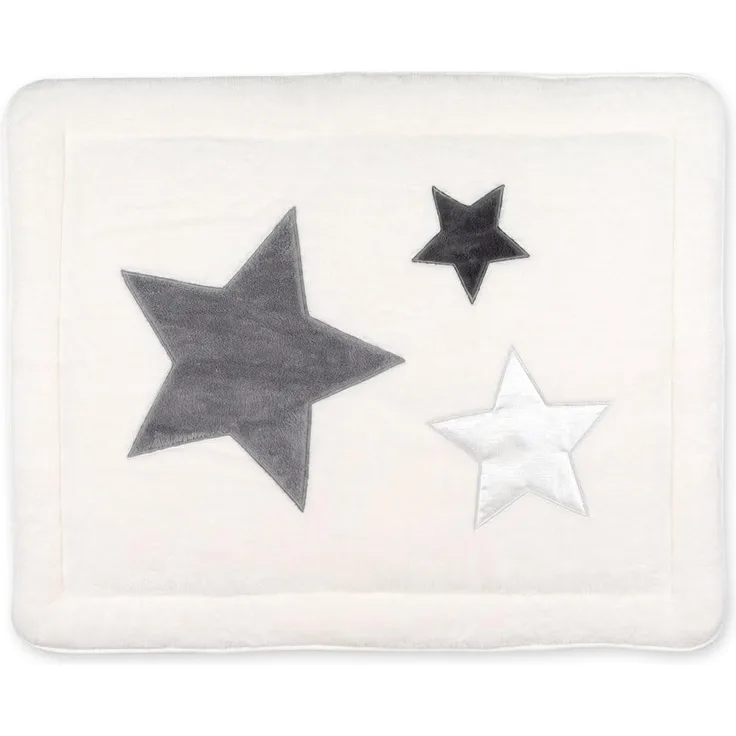 Bemini by Baby Boum 'Softy Stary' Krabbeldecke Ecru, 75x95 cm