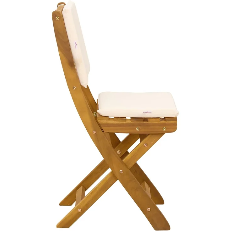 vidaXL Außen Bistro-Stühle mit Kissen 2 pcs Cremeweiß 38 x 46 x 85 cm 42028099 – Bild 7