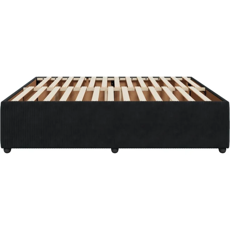 vidaXL Bettgestell ohne Matratze Schwarz 180x200 cm Samt 3285026 – Bild 5