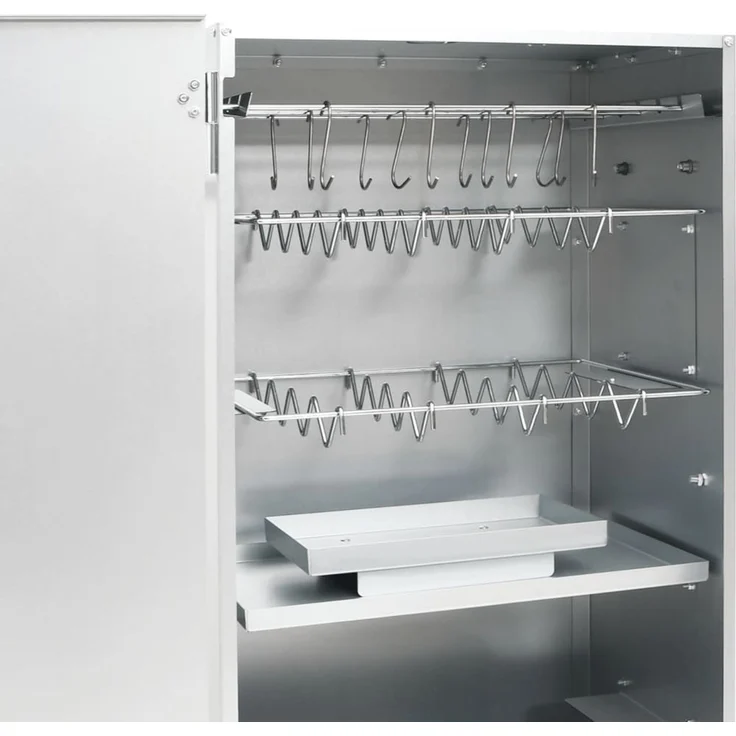 vidaXL Räucherofen mit Kaltrauchgenerator, Verzinkter Stahl, 44,5 x 29 x 83 cm, 15.57 kg, ohne Glasfenster – Bild 7