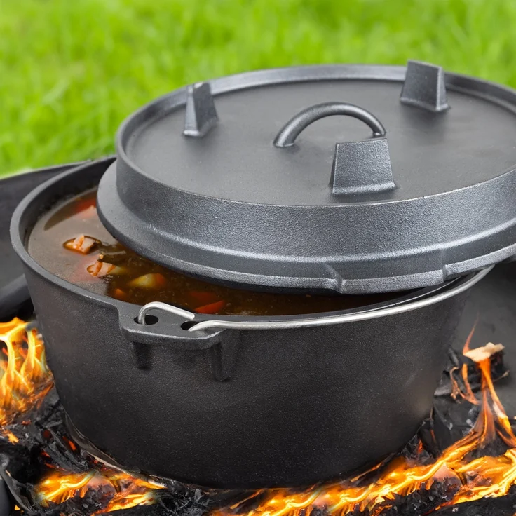 Haushalt International DUTCH OVEN Gussbräter Schmortopf Feuertopf Bräter Topf 8,5 L – Bild 3