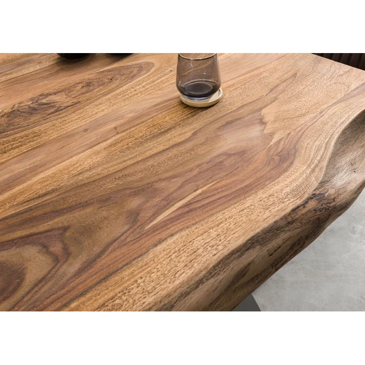 Baumtisch Sheesham 200x100x79 natur gebeizt / Mikado-Beine anthrazit matt FREEFORM 5 – Bild 5