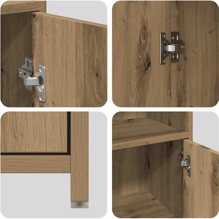 vidaXL 4-tlg. Badmöbel-Set Artisan-Eiche Holzwerkstoff 3328942 – Bild 11