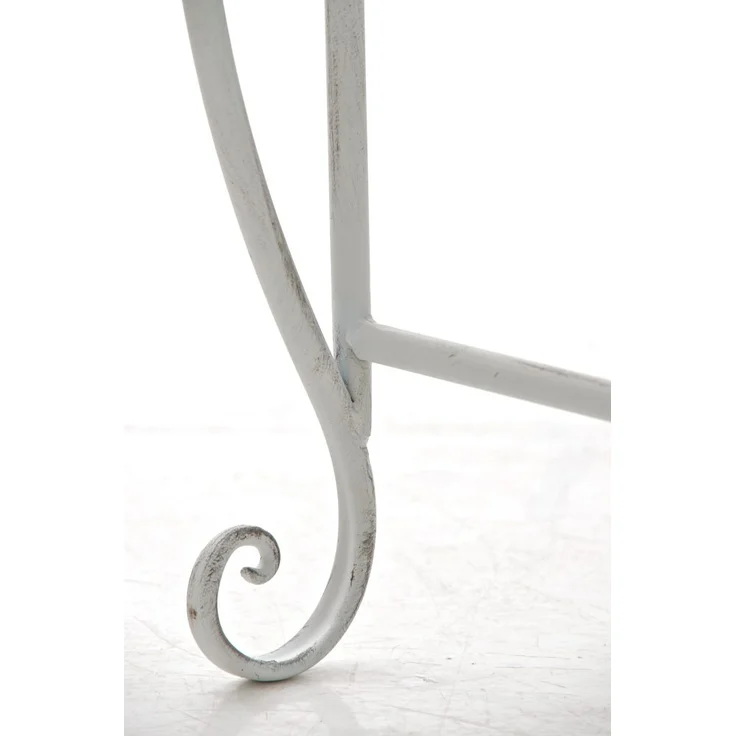 Gartenbank LENAR - Metall Weiß 128x46x94 cm | Metallbank Garten 2 Seitzer Bank Terrasse Vintage Antik Gartenbank – Bild 6