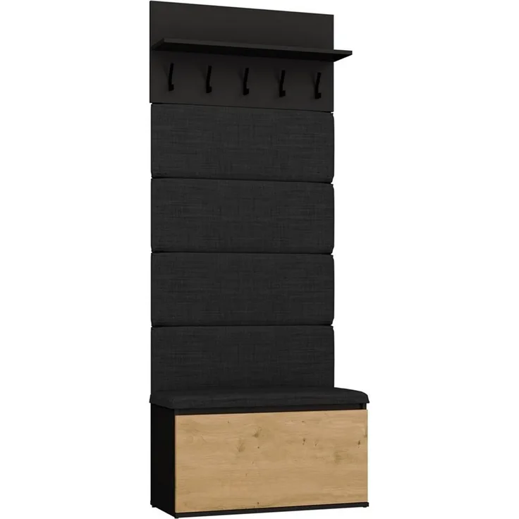 ibonto Garderobenschrank Garderoben-Set Flurgarderobe mit Schuhschrank, gepolsterter Sitzbank