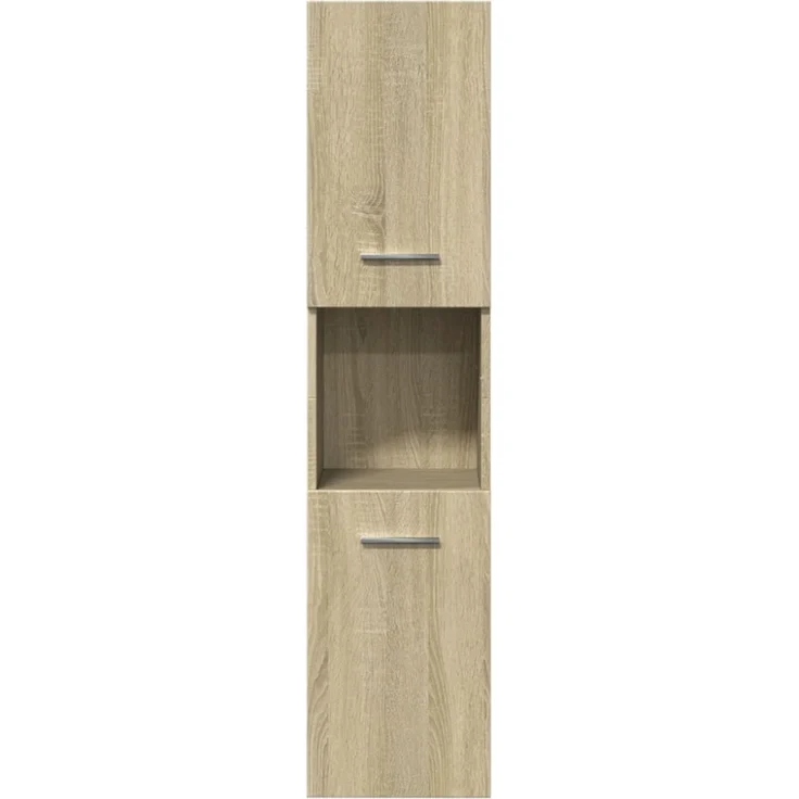 vidaXL Badezimmerschrank Sonoma-Eiche 30x30x130 cm Holzwerkstoff 849635 – Bild 11