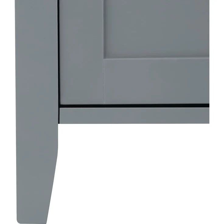 Teamson Home Wooden Badezimmerbades Lagerschrank mit 2 Türen, hoher Badezimmerschrank, graue Badezimmermöbel, verstellbare Lagerung, Mercer -Sammlung – Bild 10