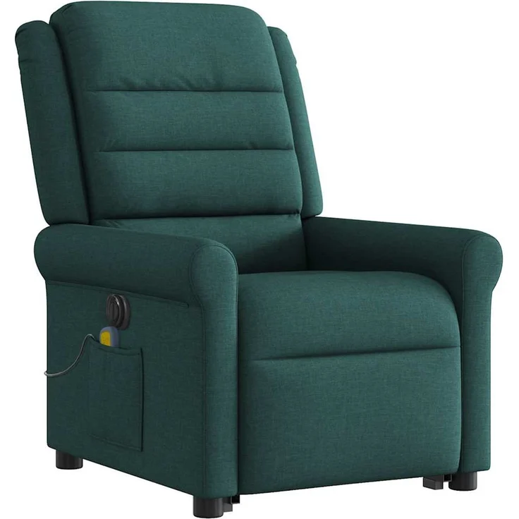 vidaXL Elektrischer Massagesessel mit Aufstehhilfe Dunkelgrün Stoff 3303350 – Bild 4