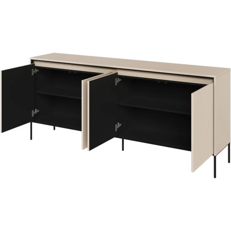 Compleo Kommode FLORE (193x40x83 cm) mit 4 Türen, Metallfüße – Bild 2