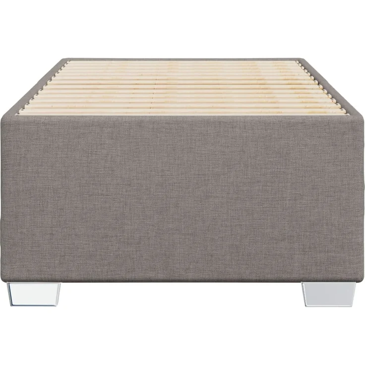 vidaXL Bettgestell ohne Matratze Taupe 90x200 cm Stoff 3284447 – Bild 3