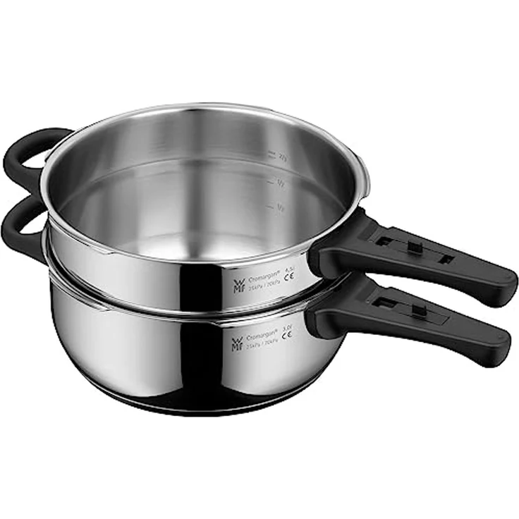 WMF Schnellkochtopf, Cromargan Edelstahl rostfrei 18/10 (2-tlg), 3-in-1 Kochtopf, Kochanzeige, 7-stufiges Sicherheitssystem – Bild 3