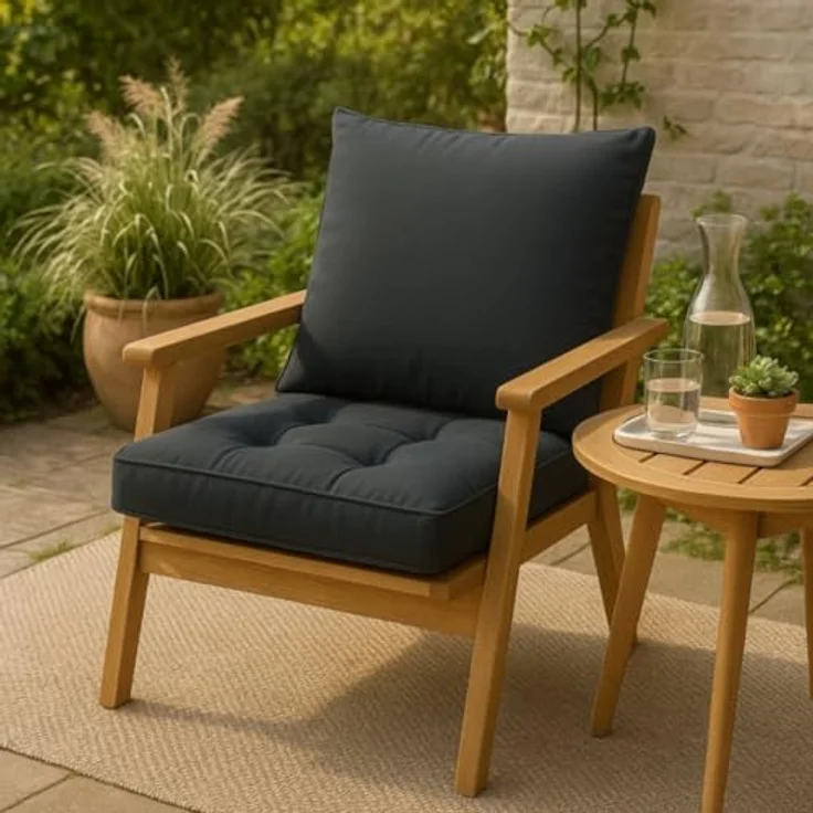 Arti Casa Gartenkissen 45x45 cm Grau - Outdoor Kissen mit Füllung - Dekokissen für Balkon oder Terrasse - Wasserabweisend – Bild 3